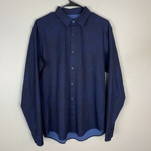 Lululemon Shirt Mens XL? Pixel Blue Airing Easy Button Up Performance Stretch